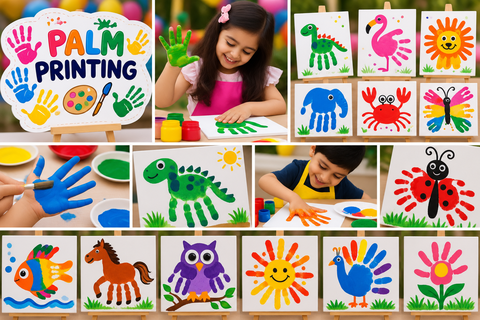DIY Palm Printing Art Experience