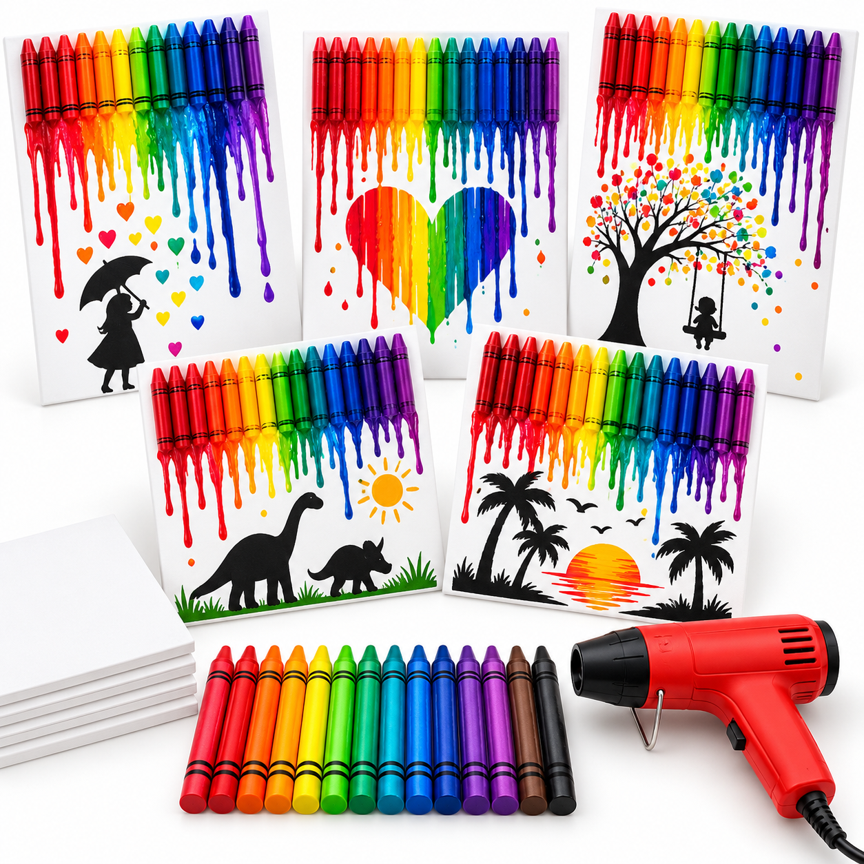 Rainbow Crayon Melting Art Experience