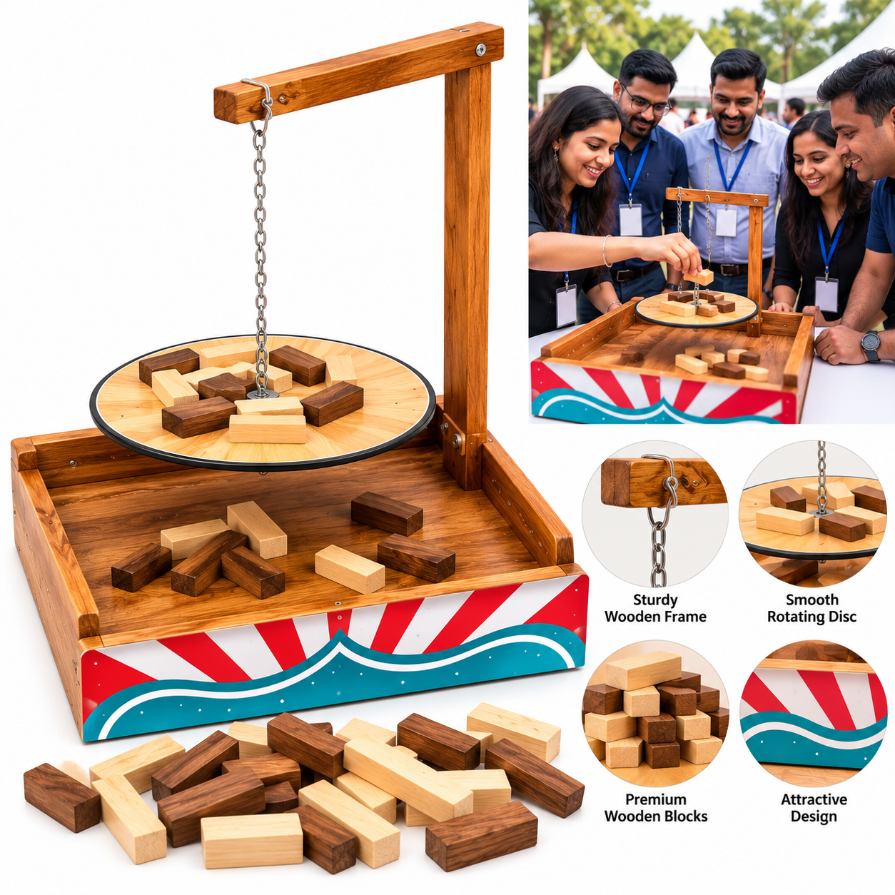 Balance The Block Wooden Challenge
