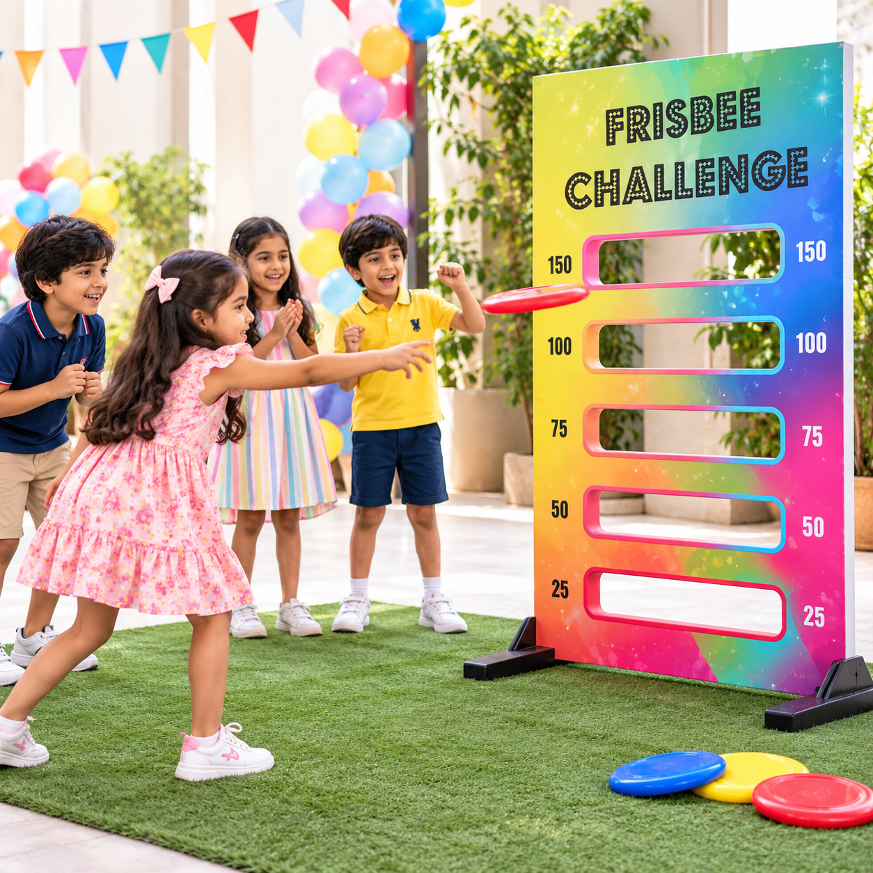 Frisbee Challenge Game for Kids' Birthday Parties & Events