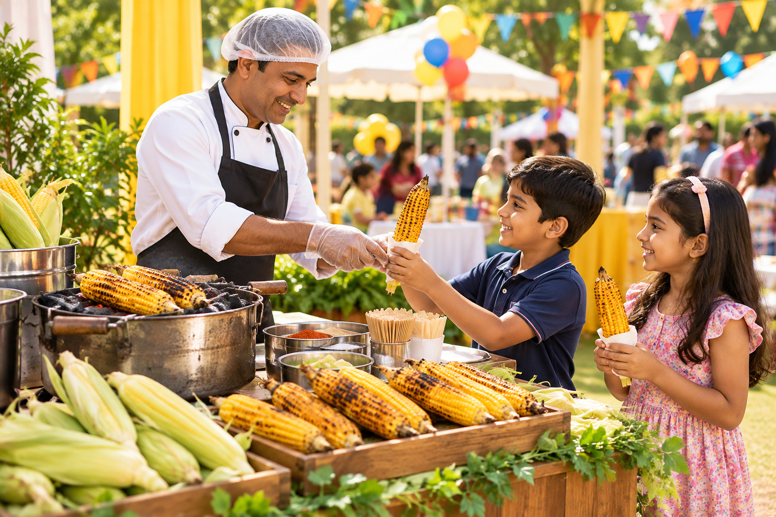 Live Sweet Corn (Bhutta) Stall for Parties & Events