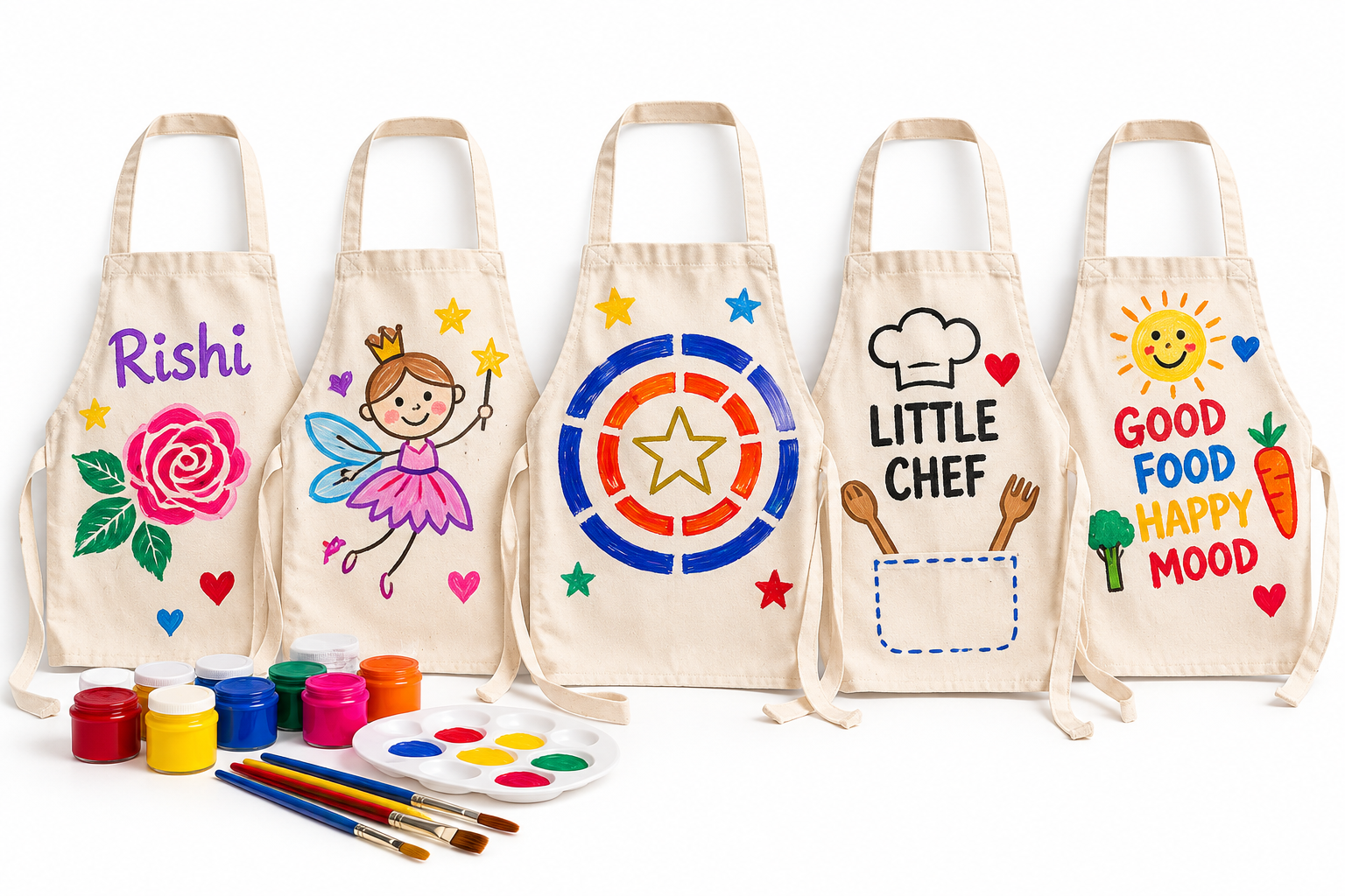 DIY Apron Painting Activity for Birthday Parties & Events
