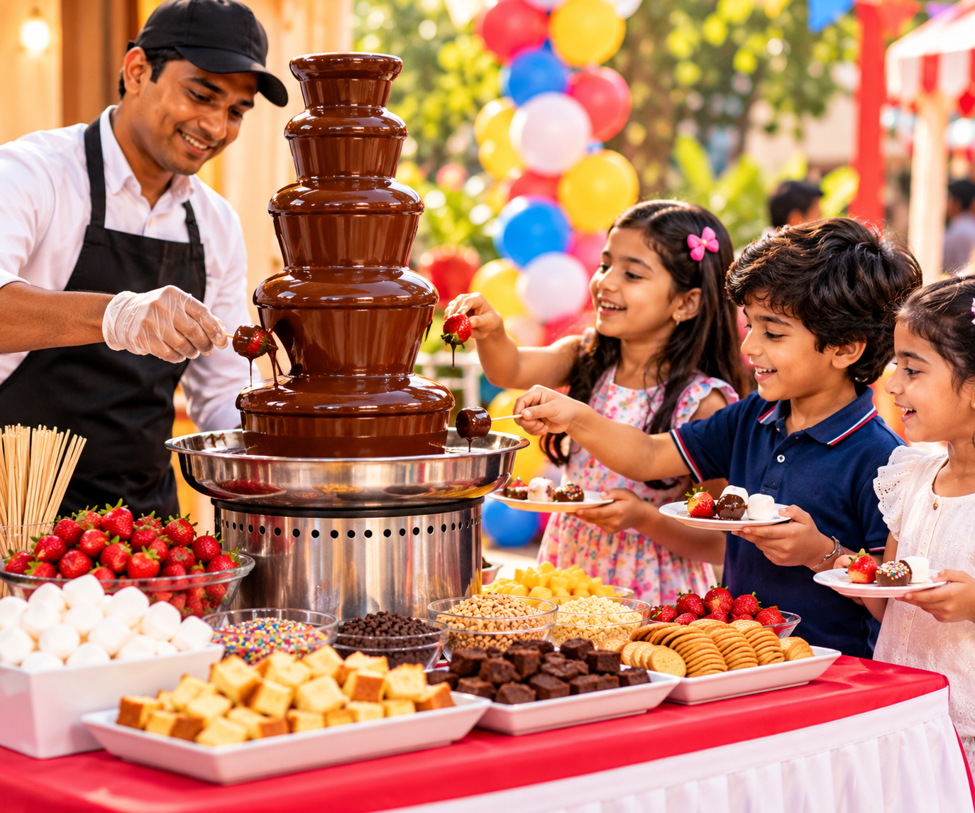 Chocolate Fountain Stall for Birthday Parties & Events